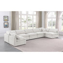 Meridian Indulge Cream Velvet Modular Sectional IMAGE 2