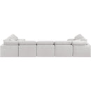 Meridian Indulge Cream Velvet Modular Sectional IMAGE 3