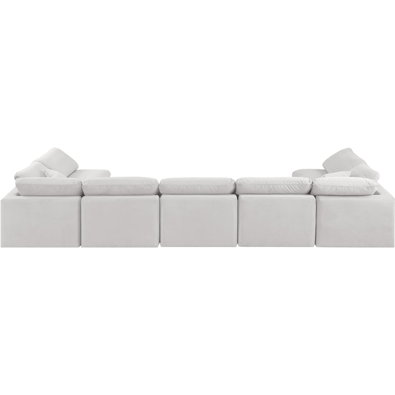 Meridian Indulge Cream Velvet Modular Sectional IMAGE 3