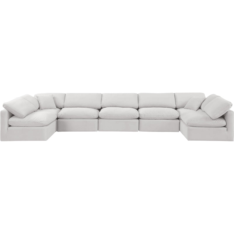 Meridian Indulge Cream Velvet Modular Sectional IMAGE 4