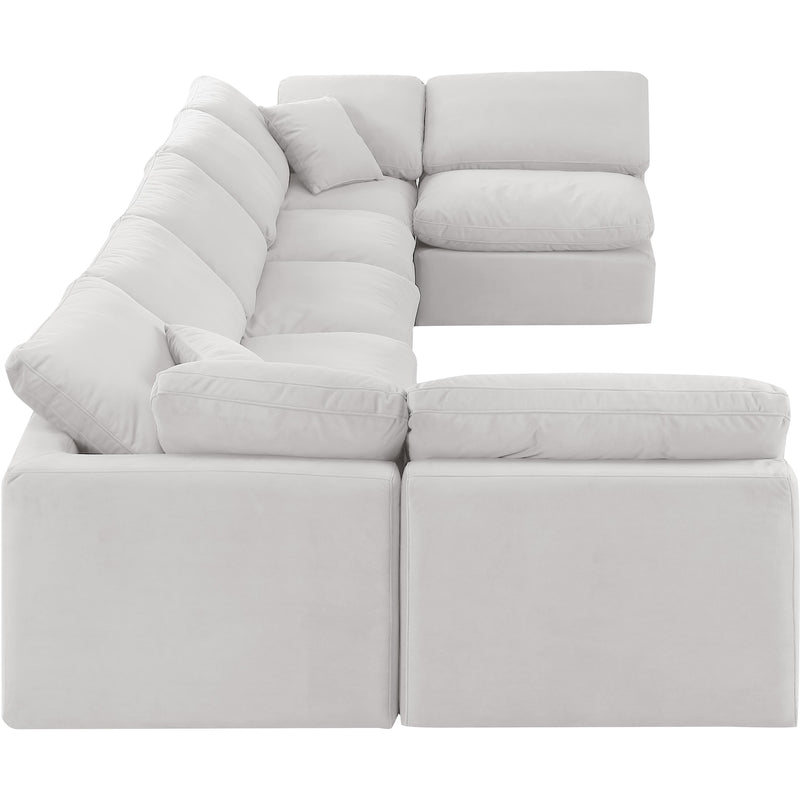 Meridian Indulge Cream Velvet Modular Sectional IMAGE 5