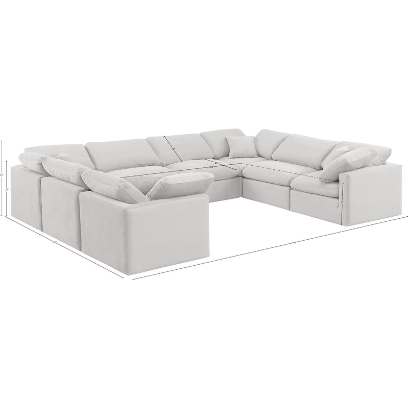 Meridian Indulge Cream Velvet Modular Sectional IMAGE 10