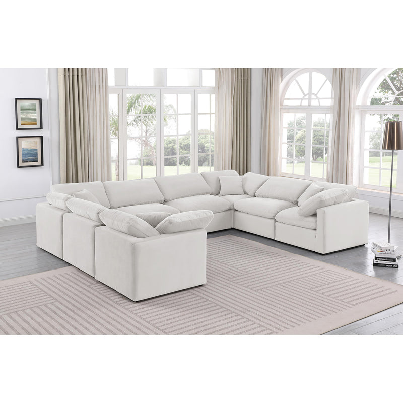 Meridian Indulge Cream Velvet Modular Sectional IMAGE 2