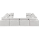 Meridian Indulge Cream Velvet Modular Sectional IMAGE 3