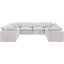 Meridian Indulge Cream Velvet Modular Sectional IMAGE 4