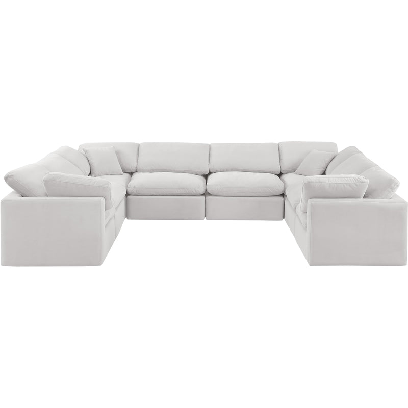 Meridian Indulge Cream Velvet Modular Sectional IMAGE 4