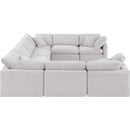 Meridian Indulge Cream Velvet Modular Sectional IMAGE 5