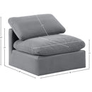 Meridian Indulge Grey Velvet Armless Chair IMAGE 9