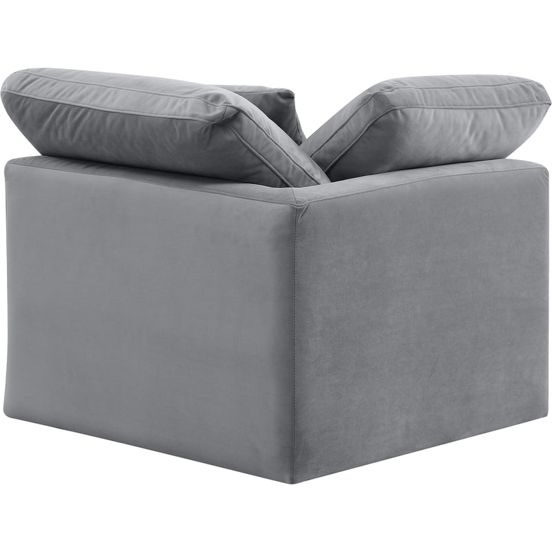 Meridian Indulge Grey Velvet Corner Chair IMAGE 3