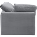 Meridian Indulge Grey Velvet Corner Chair IMAGE 5