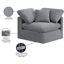 Meridian Indulge Grey Velvet Corner Chair IMAGE 8