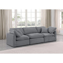 Meridian Indulge Grey Velvet Modular Sofa IMAGE 2