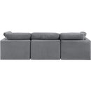 Meridian Indulge Grey Velvet Modular Sofa IMAGE 3