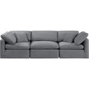 Meridian Indulge Grey Velvet Modular Sofa IMAGE 4