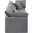 Meridian Indulge Grey Velvet Modular Sofa IMAGE 5