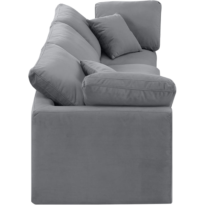 Meridian Indulge Grey Velvet Modular Sofa IMAGE 5