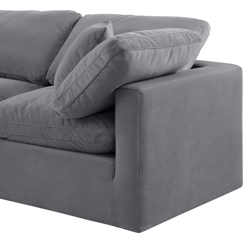 Meridian Indulge Grey Velvet Modular Sofa IMAGE 6