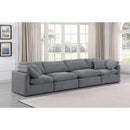 Meridian Indulge Grey Velvet Modular Sofa IMAGE 2