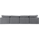 Meridian Indulge Grey Velvet Modular Sofa IMAGE 3