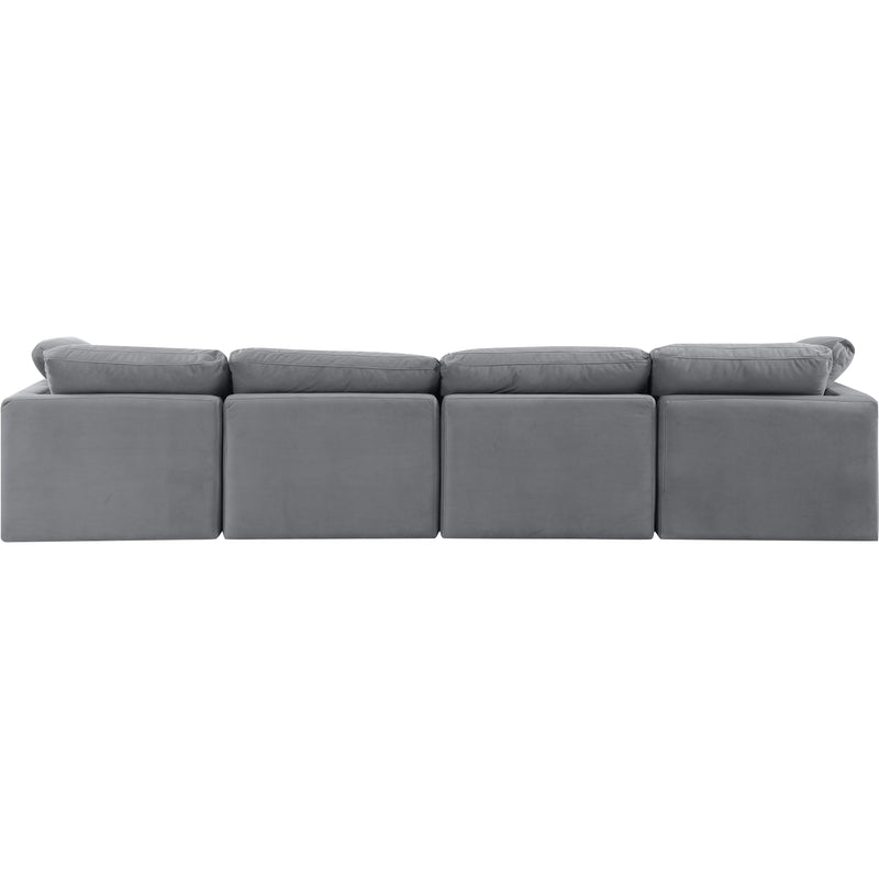 Meridian Indulge Grey Velvet Modular Sofa IMAGE 3