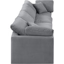 Meridian Indulge Grey Velvet Modular Sofa IMAGE 5