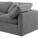 Meridian Indulge Grey Velvet Modular Sofa IMAGE 6