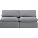 Meridian Indulge Grey Velvet Modular Sofa IMAGE 4