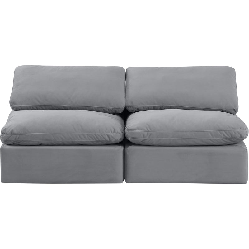 Meridian Indulge Grey Velvet Modular Sofa IMAGE 4