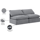 Meridian Indulge Grey Velvet Modular Sofa IMAGE 7