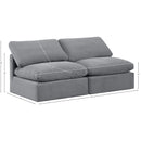 Meridian Indulge Grey Velvet Modular Sofa IMAGE 8