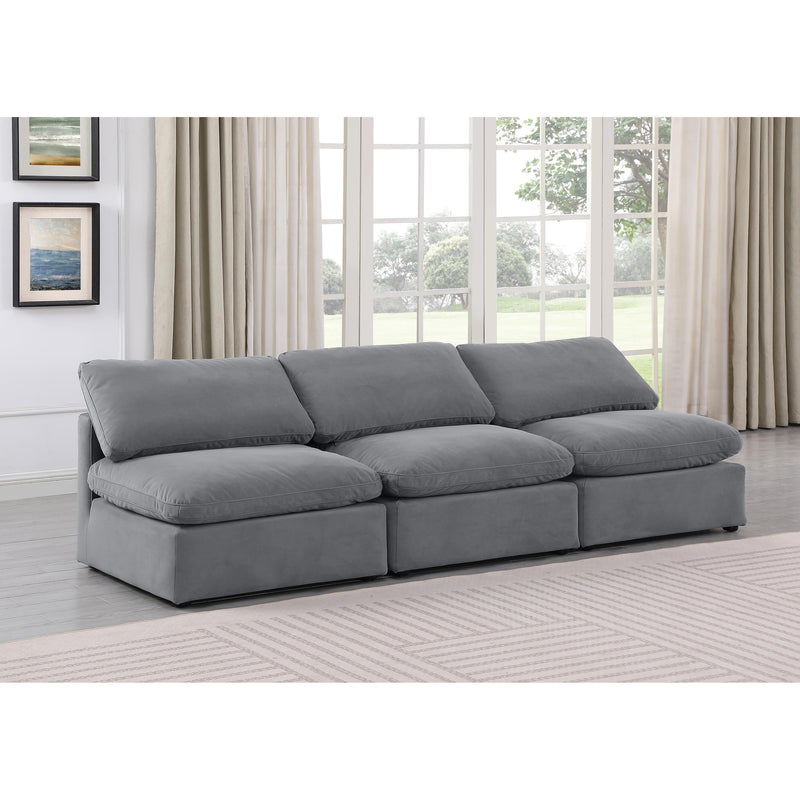 Meridian Indulge Grey Velvet Modular Sofa IMAGE 2