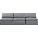 Meridian Indulge Grey Velvet Modular Sofa IMAGE 4
