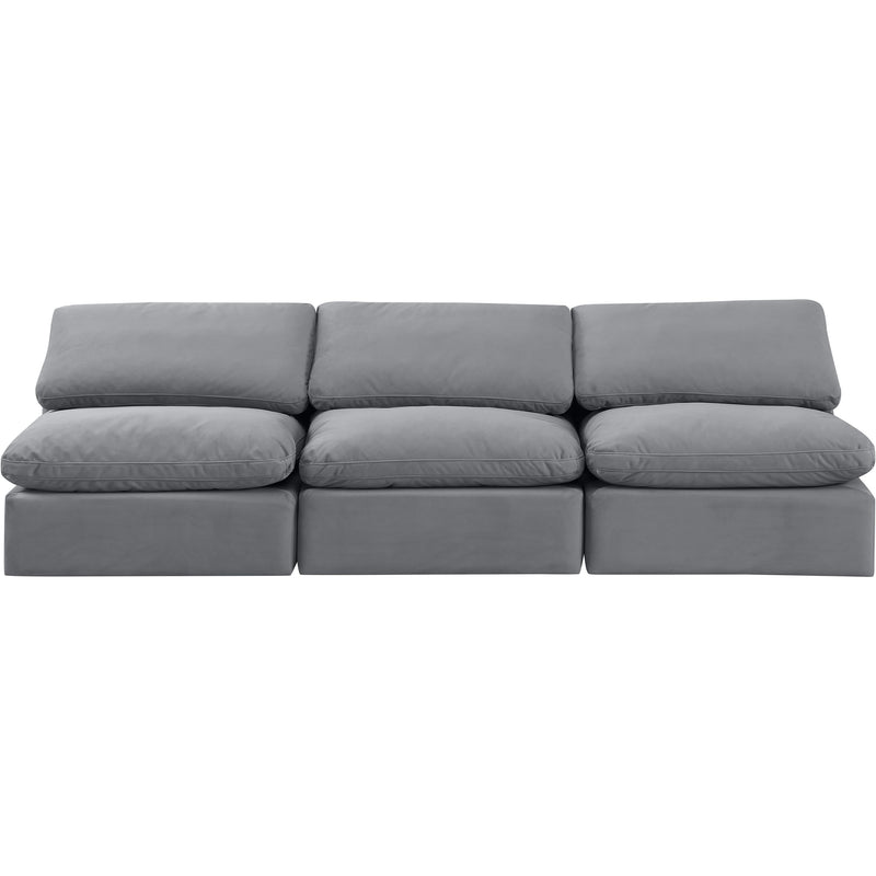 Meridian Indulge Grey Velvet Modular Sofa IMAGE 4