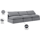 Meridian Indulge Grey Velvet Modular Sofa IMAGE 7