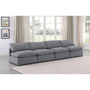 Meridian Indulge Grey Velvet Modular Sofa IMAGE 2