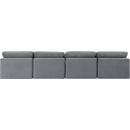 Meridian Indulge Grey Velvet Modular Sofa IMAGE 3