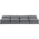 Meridian Indulge Grey Velvet Modular Sofa IMAGE 4
