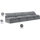 Meridian Indulge Grey Velvet Modular Sofa IMAGE 7
