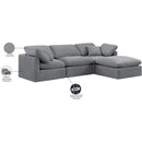 Meridian Indulge Grey Velvet Modular Sectional IMAGE 9