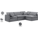 Meridian Indulge Grey Velvet Modular Sectional IMAGE 9