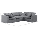 Meridian Indulge Grey Velvet Modular Sectional IMAGE 10