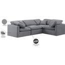 Meridian Indulge Grey Velvet Modular Sectional IMAGE 9