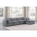 Meridian Indulge Grey Velvet Modular Sectional IMAGE 2