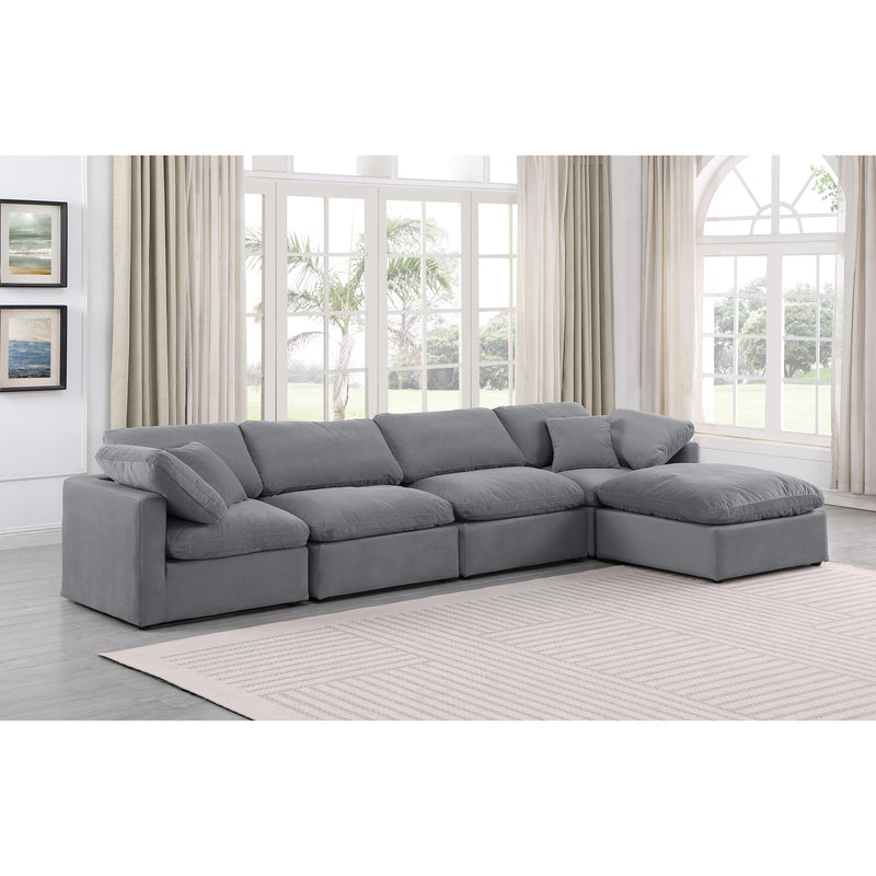 Meridian Indulge Grey Velvet Modular Sectional IMAGE 2