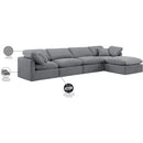 Meridian Indulge Grey Velvet Modular Sectional IMAGE 9