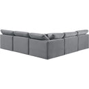 Meridian Indulge Grey Velvet Modular Sectional IMAGE 3