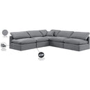 Meridian Indulge Grey Velvet Modular Sectional IMAGE 8