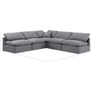 Meridian Indulge Grey Velvet Modular Sectional IMAGE 9