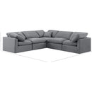 Meridian Indulge Grey Velvet Modular Sectional IMAGE 10