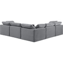 Meridian Indulge Grey Velvet Modular Sectional IMAGE 3